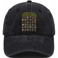 The 32 Counties Of Ireland Washed Cotton Baseball Cap Irish Pride Heritage Vintage Celtic Shamrock