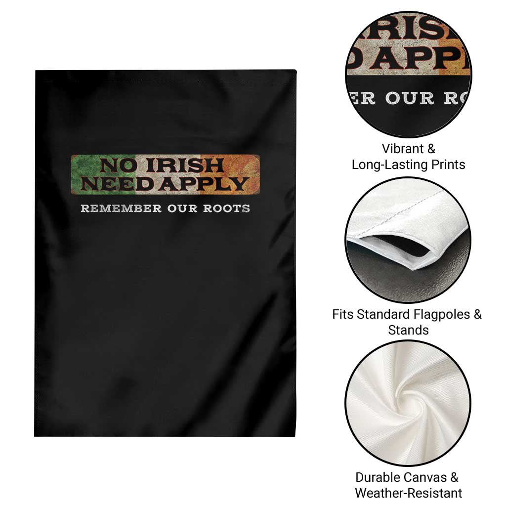 No Irish Need Apply Remember Our Roots Garden Flag Celtic Pride History