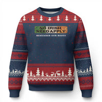 No Irish Need Apply Remember Our Roots Ugly Christmas Sweater Celtic Pride History