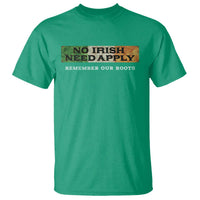 No Irish Need Apply Remember Our Roots T Shirt Celtic Pride History