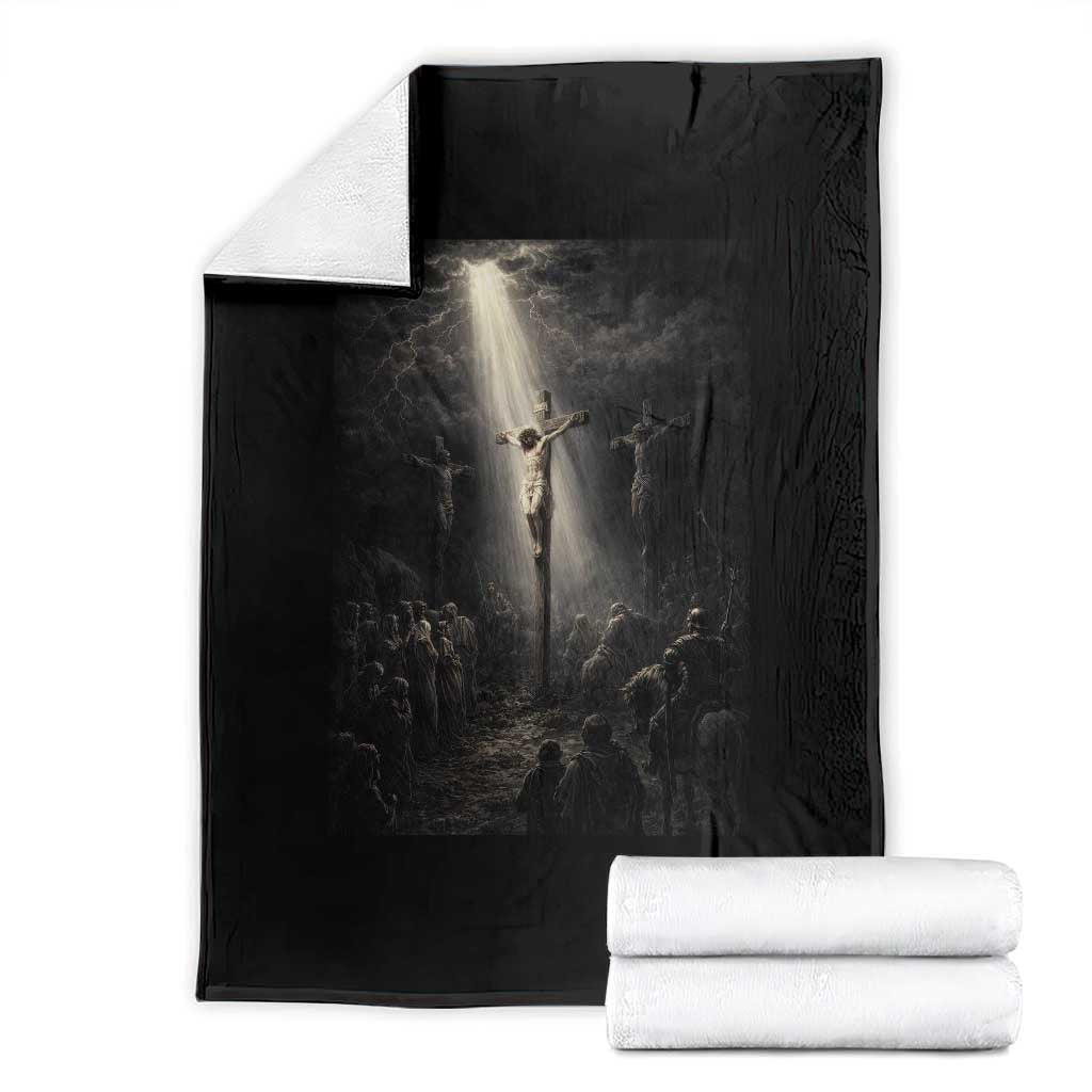Jesus Christ Crucifixion Scene Religious Christian Easter Throw Blanket