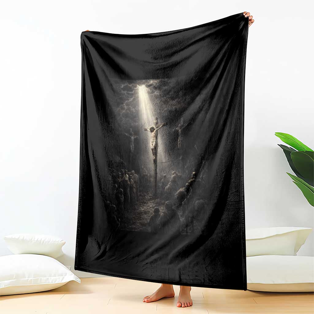 Jesus Christ Crucifixion Scene Religious Christian Easter Throw Blanket