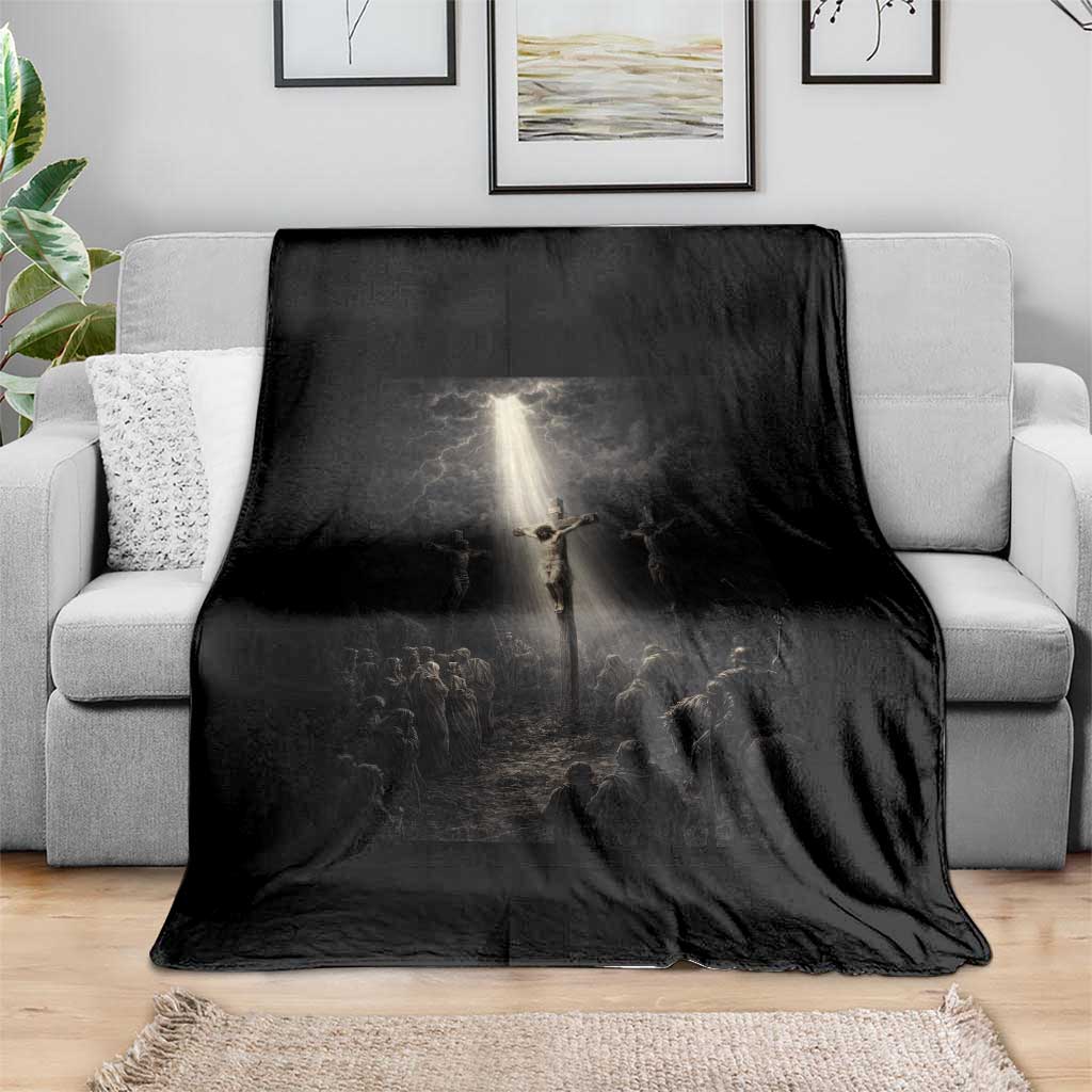 Jesus Christ Crucifixion Scene Religious Christian Easter Throw Blanket