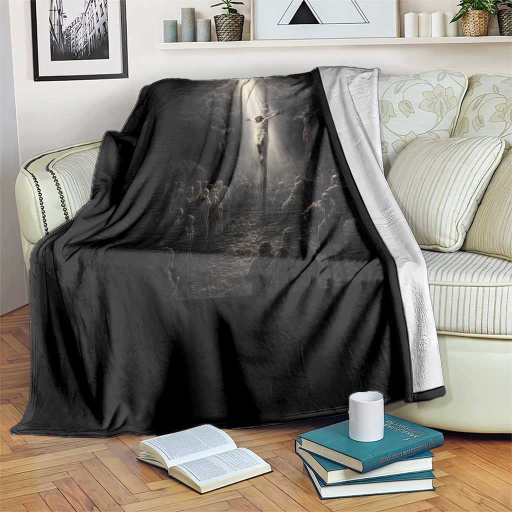 Jesus Christ Crucifixion Scene Religious Christian Easter Throw Blanket
