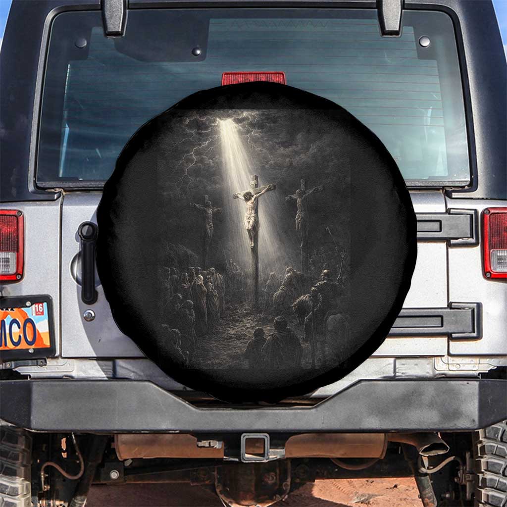 Jesus Christ Crucifixion Scene Religious Christian Easter Spare Tire Cover