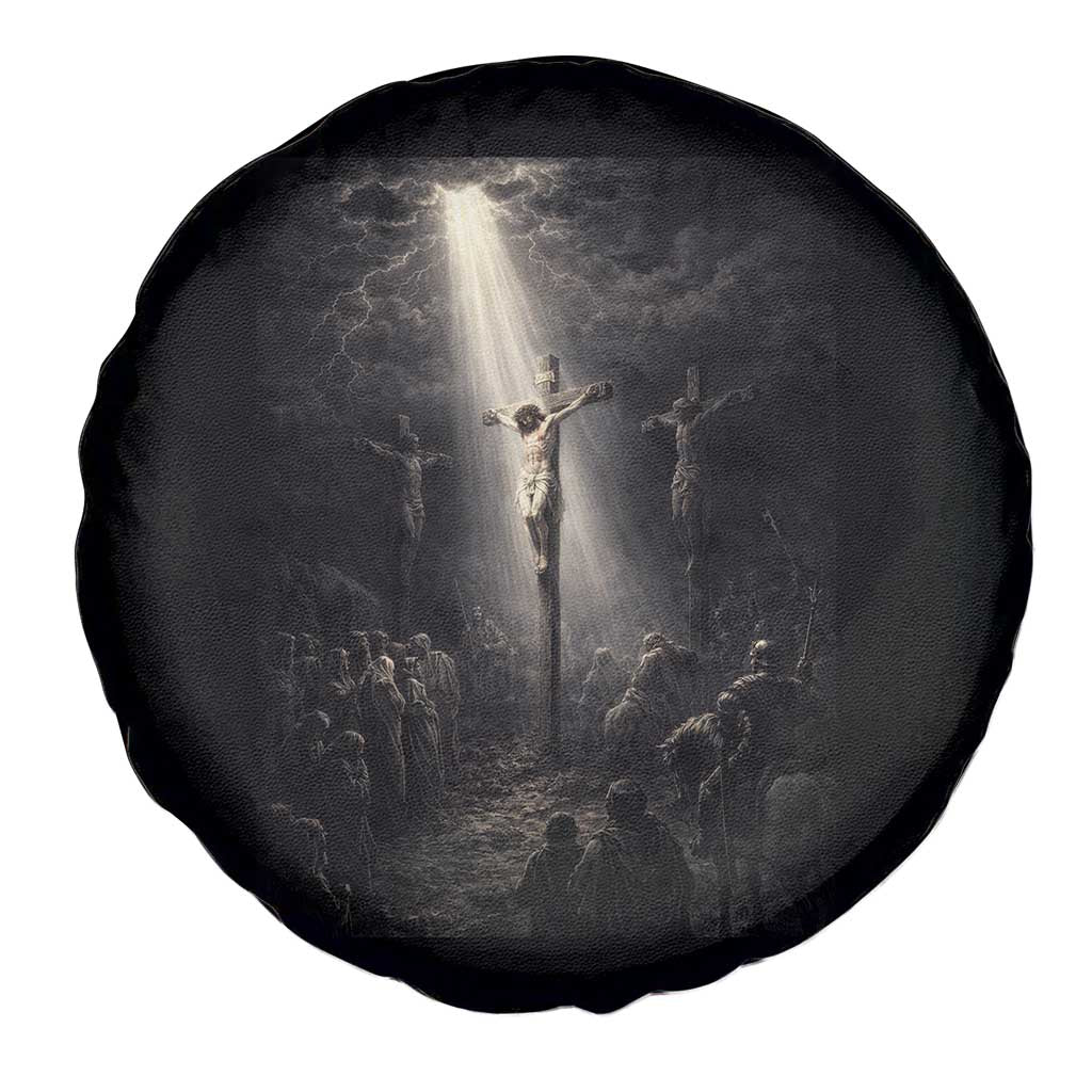 Jesus Christ Crucifixion Scene Religious Christian Easter Spare Tire Cover