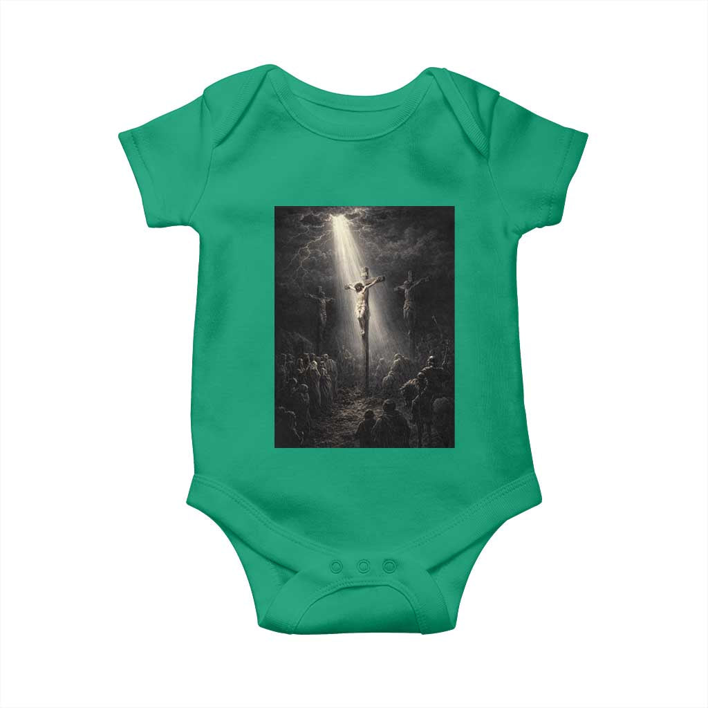 Jesus Christ Crucifixion Scene Religious Christian Easter Baby Onesie