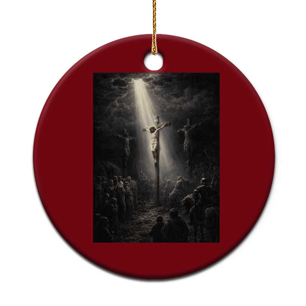 Jesus Christ Crucifixion Scene Religious Christian Easter Ceramic Ornament