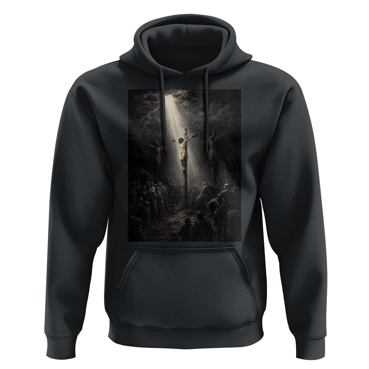Jesus Christ Crucifixion Scene Religious Christian Easter Hoodie