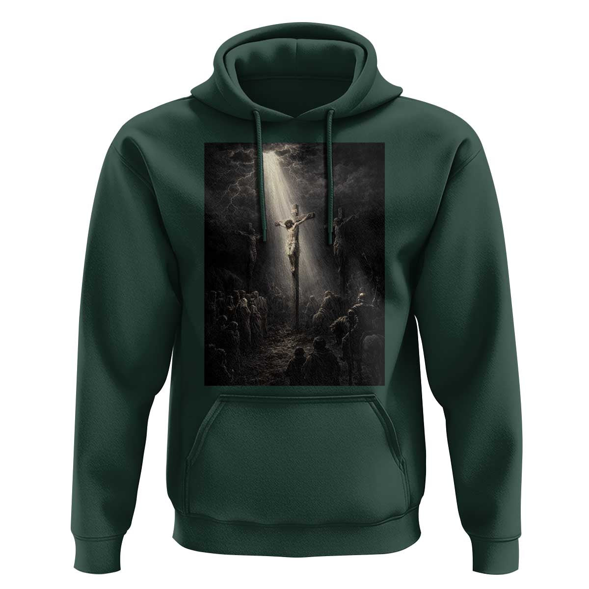 Jesus Christ Crucifixion Scene Religious Christian Easter Hoodie