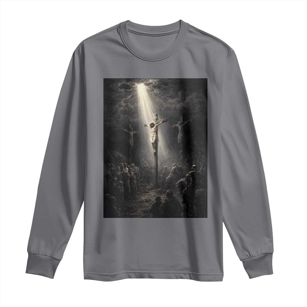 Jesus Christ Crucifixion Scene Religious Christian Easter Long Sleeve Shirt