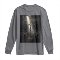 Jesus Christ Crucifixion Scene Religious Christian Easter Long Sleeve Shirt