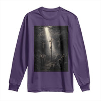 Jesus Christ Crucifixion Scene Religious Christian Easter Long Sleeve Shirt