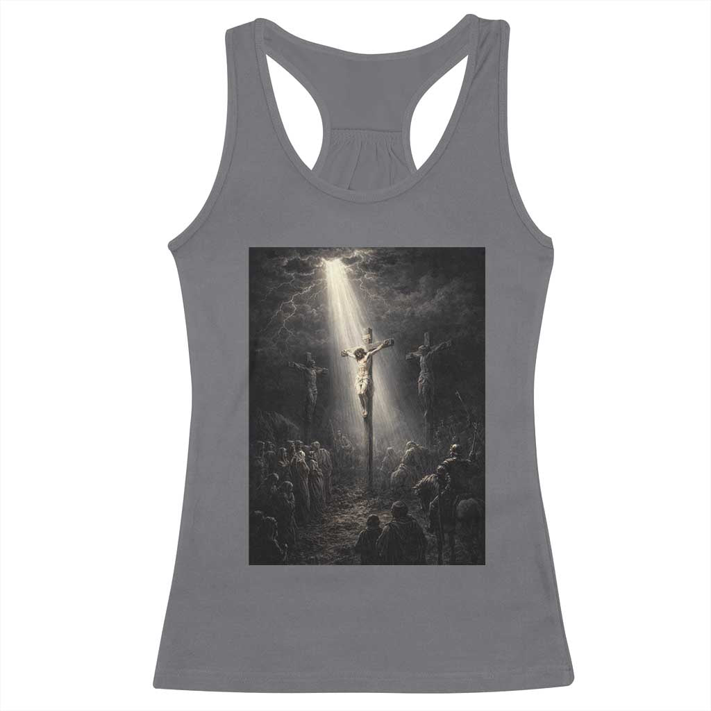 Jesus Christ Crucifixion Scene Religious Christian Easter Racerback Tank Top