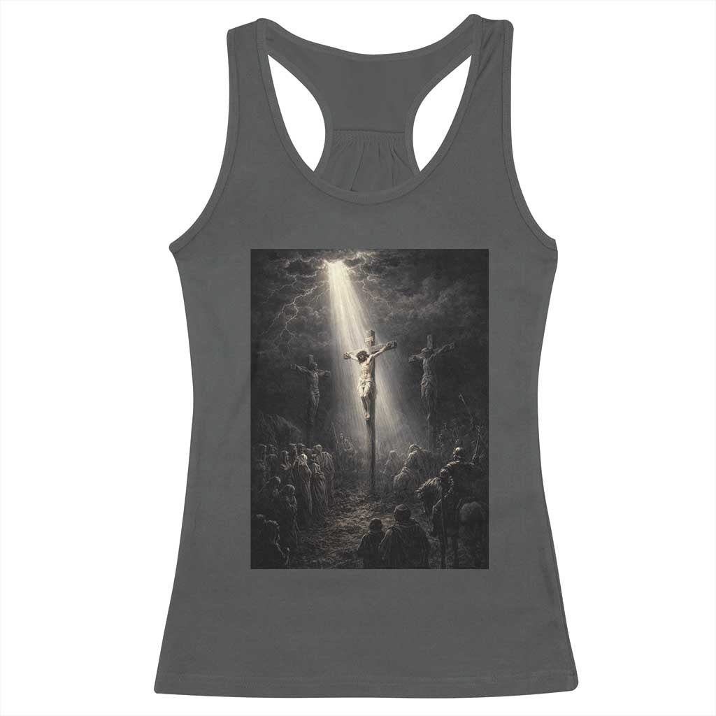Jesus Christ Crucifixion Scene Religious Christian Easter Racerback Tank Top