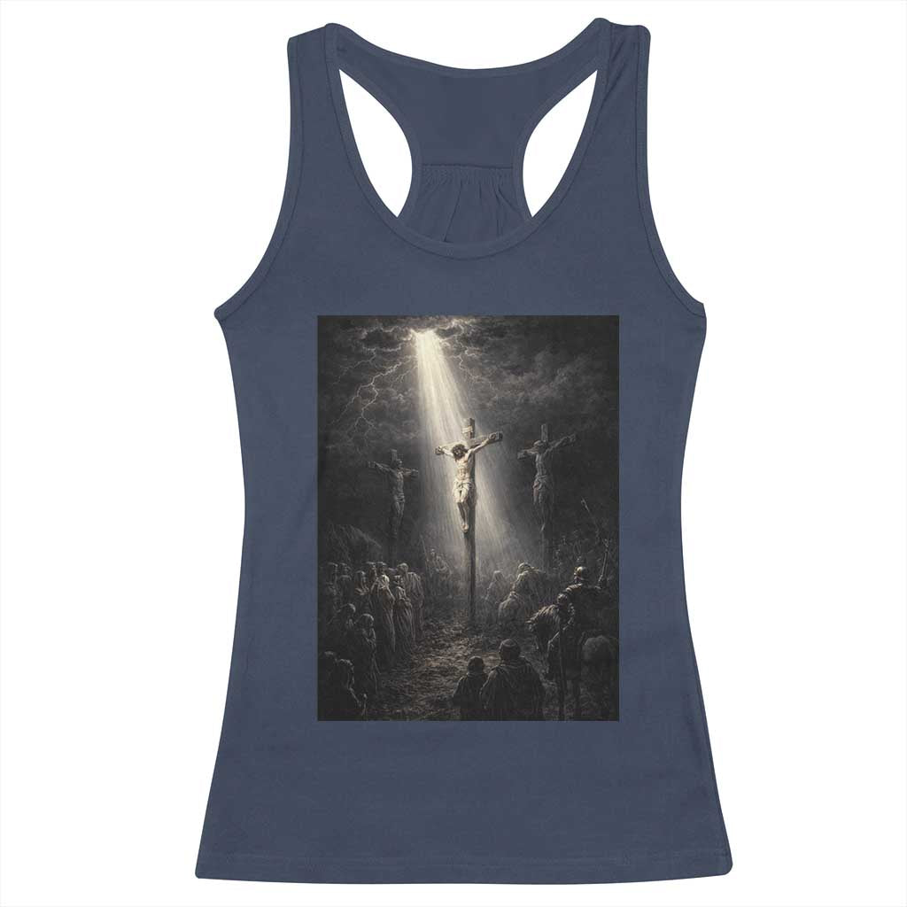 Jesus Christ Crucifixion Scene Religious Christian Easter Racerback Tank Top
