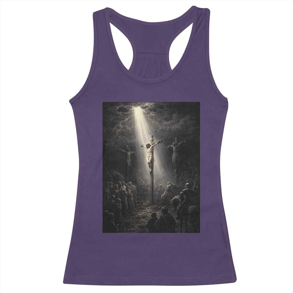 Jesus Christ Crucifixion Scene Religious Christian Easter Racerback Tank Top