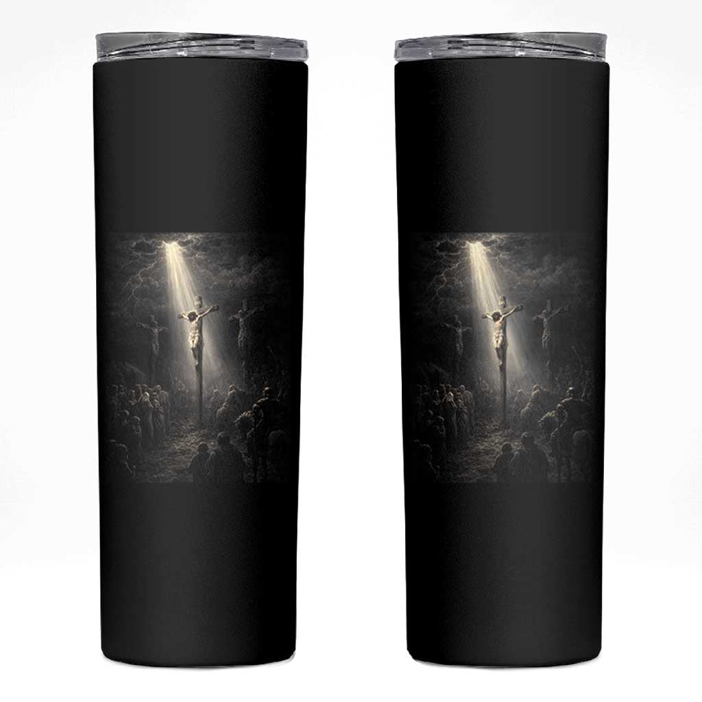 Jesus Christ Crucifixion Scene Religious Christian Easter Skinny Tumbler