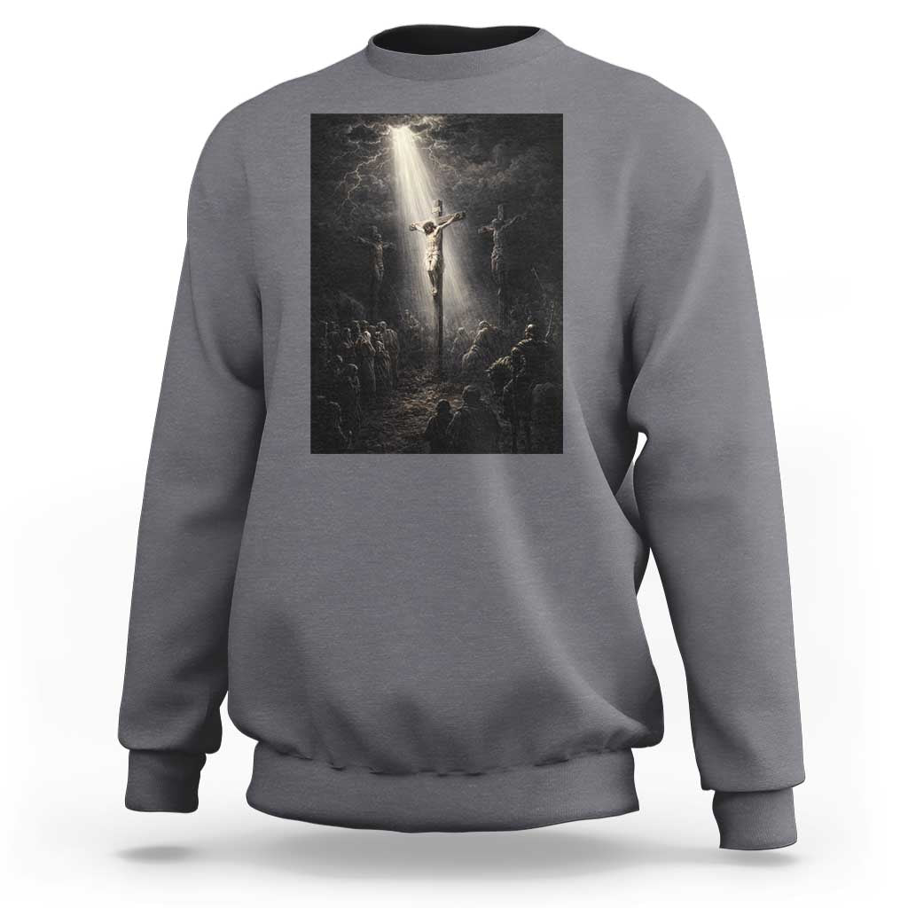 Jesus Christ Crucifixion Scene Religious Christian Easter Sweatshirt