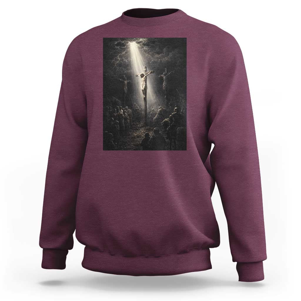 Jesus Christ Crucifixion Scene Religious Christian Easter Sweatshirt