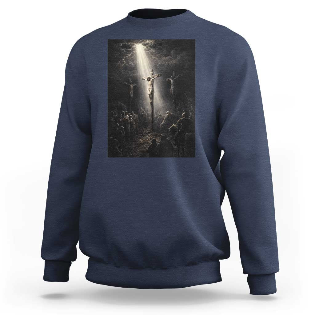 Jesus Christ Crucifixion Scene Religious Christian Easter Sweatshirt