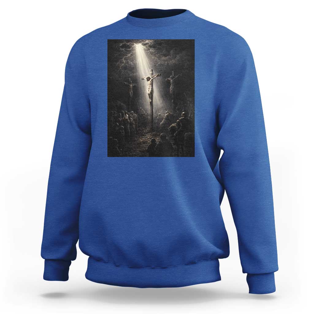 Jesus Christ Crucifixion Scene Religious Christian Easter Sweatshirt