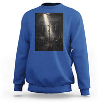 Jesus Christ Crucifixion Scene Religious Christian Easter Sweatshirt