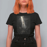 Jesus Christ Crucifixion Scene Religious Christian Easter T Shirt For Women