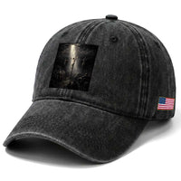 Jesus Christ Crucifixion Scene Religious Christian Easter Washed Cotton Baseball Cap