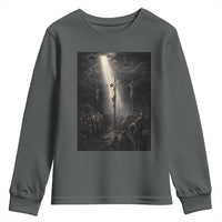 Jesus Christ Crucifixion Scene Religious Christian Easter Youth Sweatshirt