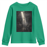 Jesus Christ Crucifixion Scene Religious Christian Easter Youth Sweatshirt