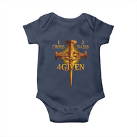 Christian One Cross Three Nails Four Given Baby Onesie Jesus God