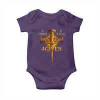 Christian One Cross Three Nails Four Given Baby Onesie Jesus God