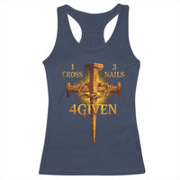 Christian One Cross Three Nails Four Given Racerback Tank Top Jesus God