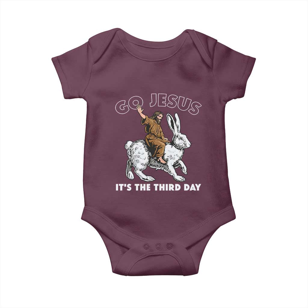 Funny Christian Easter Baby Onesie Go Jesus It Is The Third Day Religious Bunny