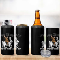 Funny Christian Easter 4 in 1 Can Cooler Tumbler Go Jesus It Is The Third Day Religious Bunny