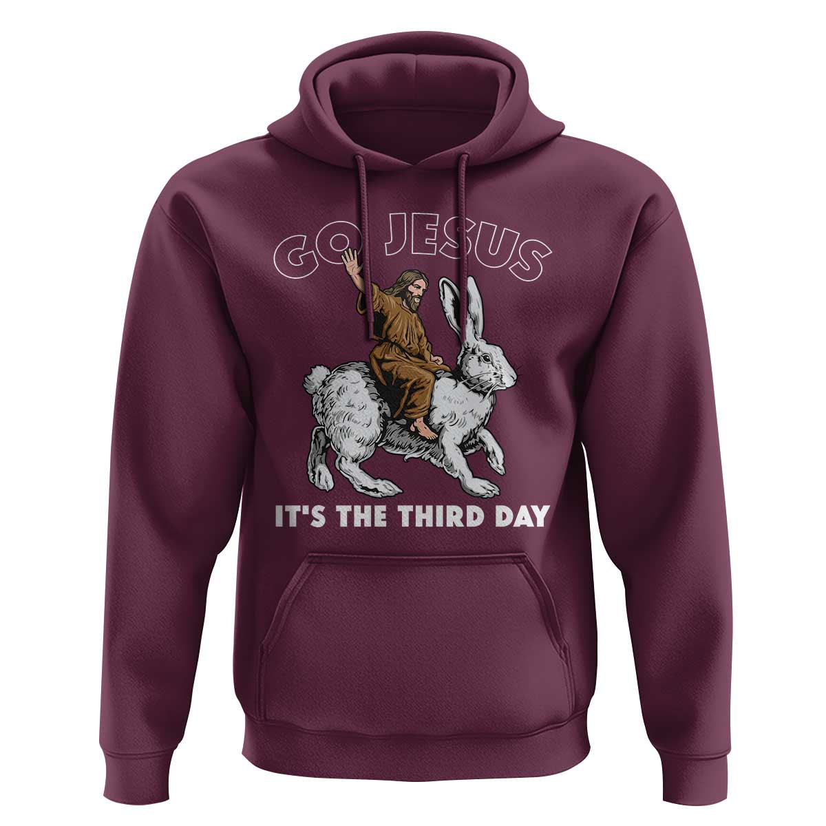 Funny Christian Easter Hoodie Go Jesus It Is The Third Day Religious Bunny