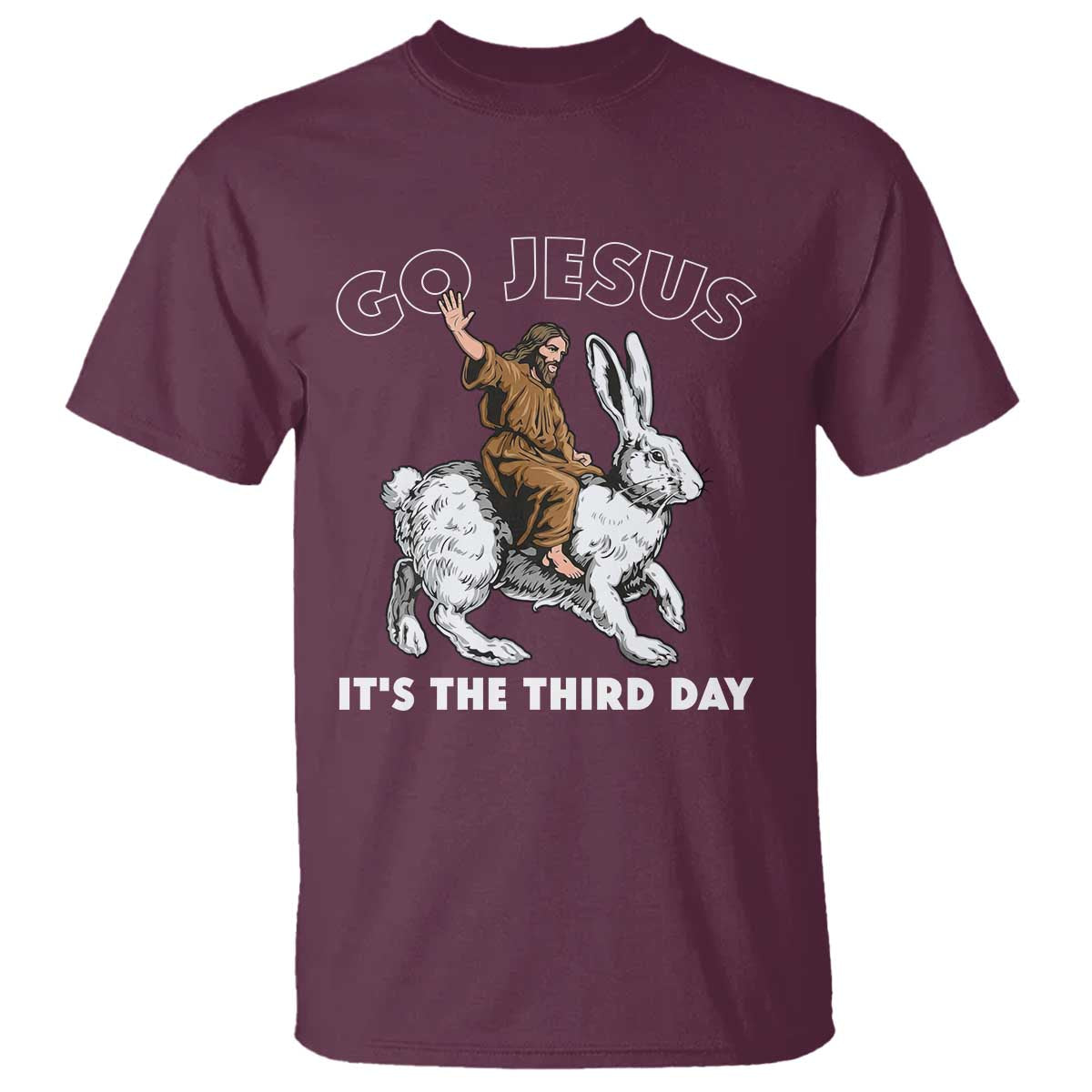 Funny Christian Easter T Shirt Go Jesus It Is The Third Day Religious Bunny