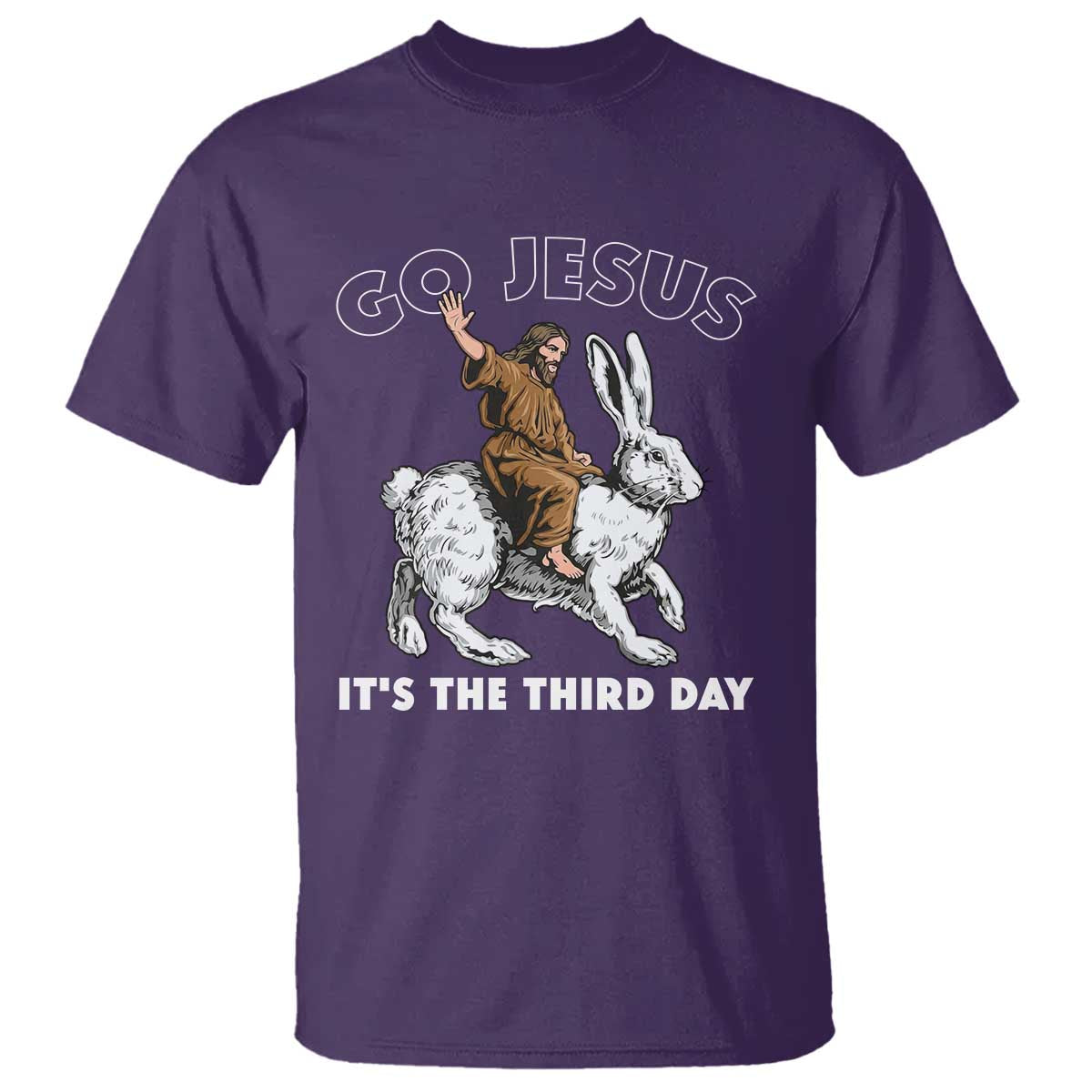 Funny Christian Easter T Shirt Go Jesus It Is The Third Day Religious Bunny