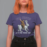Funny Christian Easter T Shirt For Women Go Jesus It Is The Third Day Religious Bunny