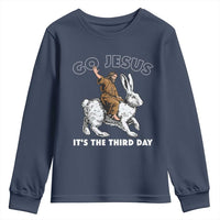 Funny Christian Easter Youth Sweatshirt Go Jesus It Is The Third Day Religious Bunny