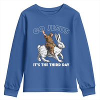 Funny Christian Easter Youth Sweatshirt Go Jesus It Is The Third Day Religious Bunny