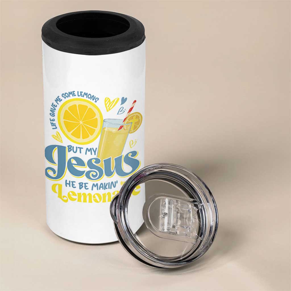 Life Gave Me Some Lemons But My Jesus He Be Makin Lemonade 4 in 1 Can Cooler Tumbler