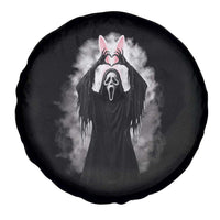 Funny Scary Bunny Face Ghost Heart Hand Sign Easter Day Spare Tire Cover