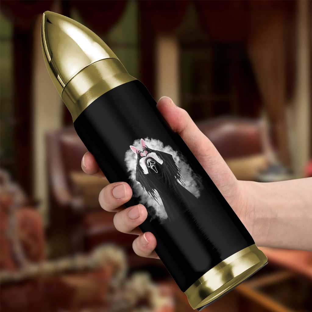 Funny Scary Bunny Face Ghost Heart Hand Sign Easter Day Bullet Tumbler