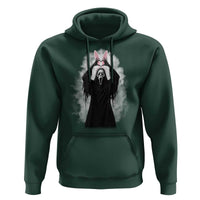 Funny Scary Bunny Face Ghost Heart Hand Sign Easter Day Hoodie
