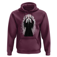 Funny Scary Bunny Face Ghost Heart Hand Sign Easter Day Hoodie