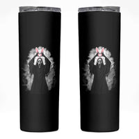 Funny Scary Bunny Face Ghost Heart Hand Sign Easter Day Skinny Tumbler