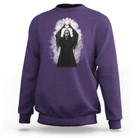 Funny Scary Bunny Face Ghost Heart Hand Sign Easter Day Sweatshirt
