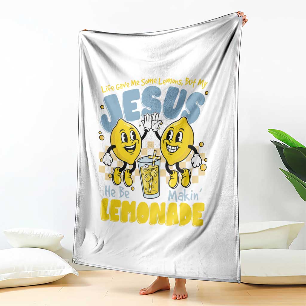 Life Gave Me Some Lemons But My Jesus He Be Makin Lemonade Throw Blanket Retro Lemon
